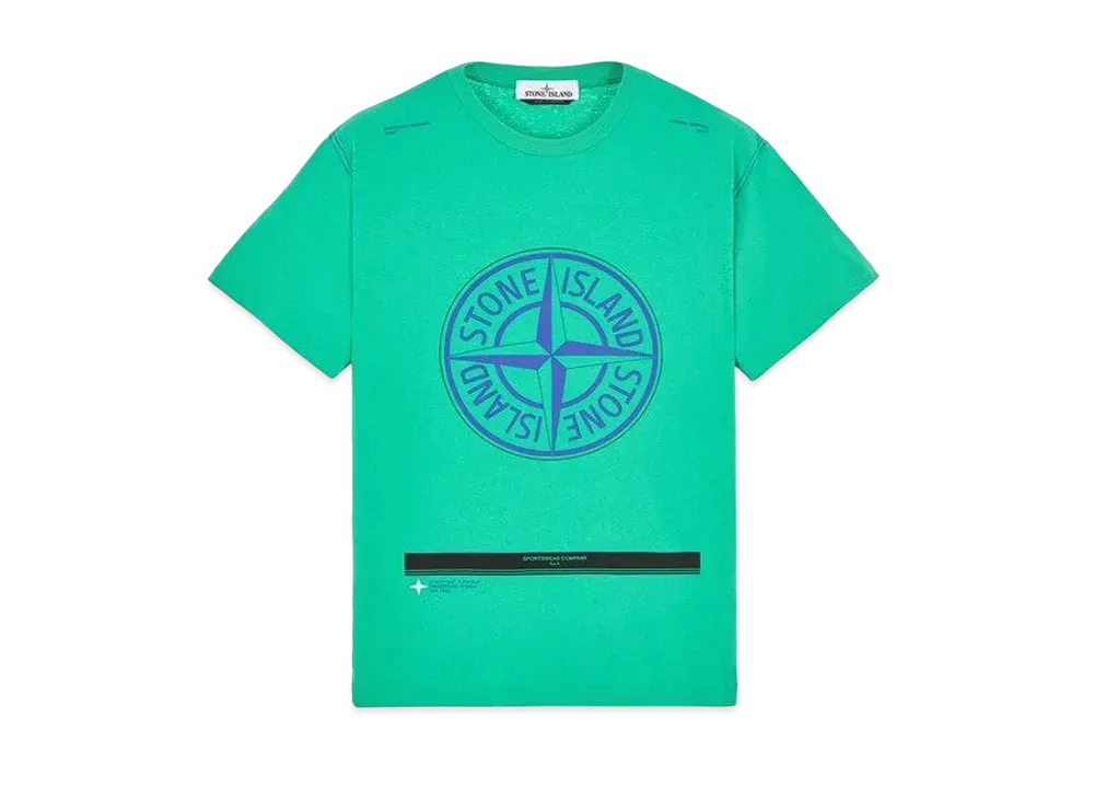 Stone Island 20892 COTTON JERSEY 'ULTRA INSTITUTIONAL ONE' PRINT_REGULAR FIT "Green"