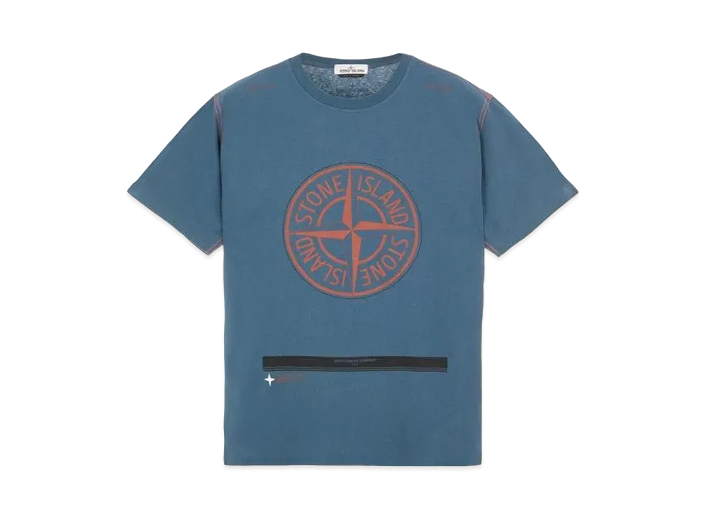 Stone Island 20892 COTTON JERSEY 'ULTRA INSTITUTIONAL ONE' PRINT_REGULAR FIT "Teal"