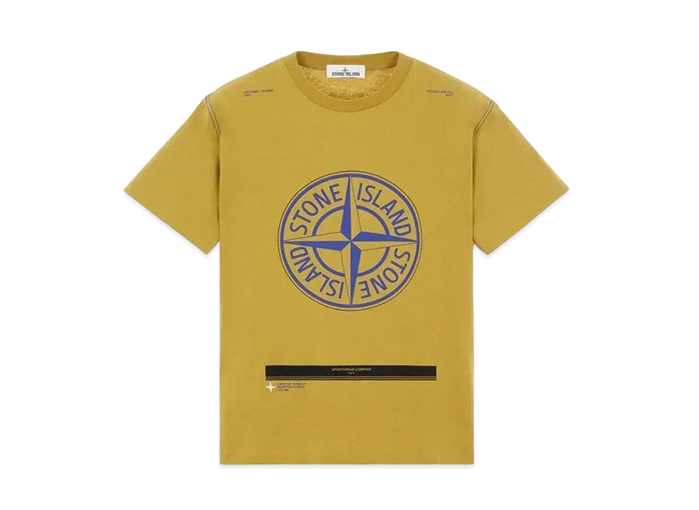 Stone Island 20892 COTTON JERSEY 'ULTRA INSTITUTIONAL ONE' PRINT_REGULAR FIT "Dark Beige"