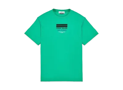 Stone Island 20894 COTTON JERSEY 'ULTRA INSTITUTIONAL THREE' PRINT_REGULAR FIT "Green"