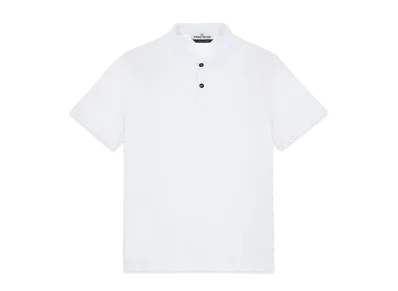 Stone Island 21717 STRETCH COTTON PIQUE_SLIM FIT "White"