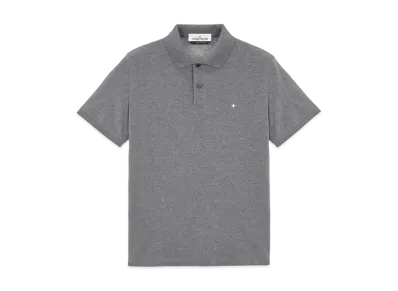 Stone Island 21717 STRETCH COTTON PIQUE_SLIM FIT "Dark Grey Malange"