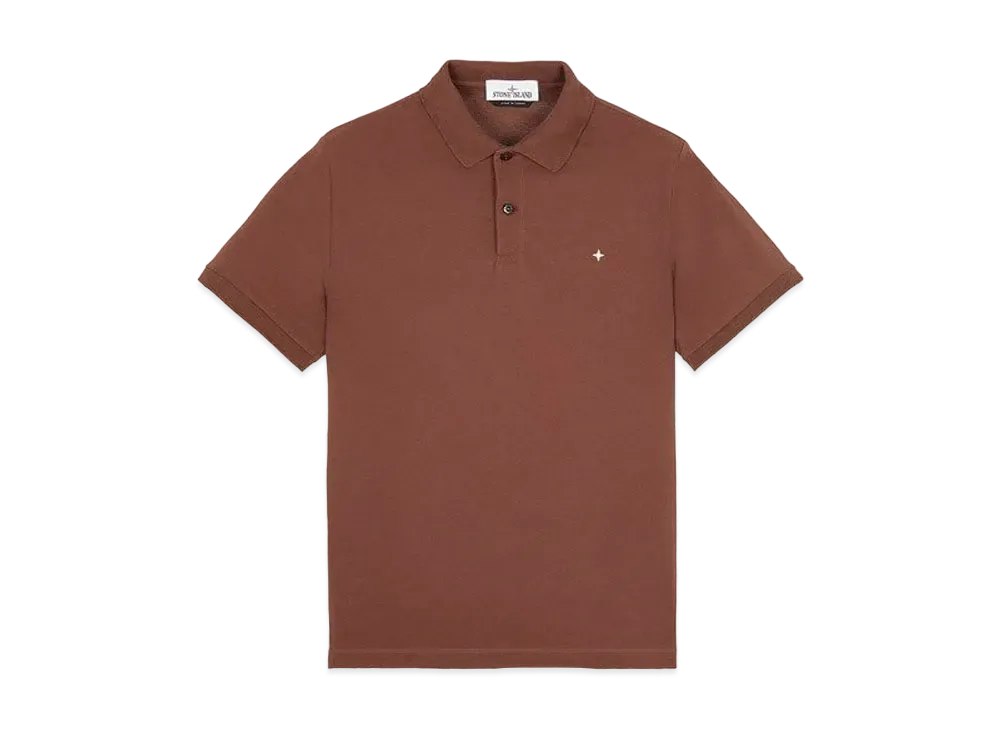 Stone Island 21717 STRETCH COTTON PIQUE_SLIM FIT "Mahogany Brown"