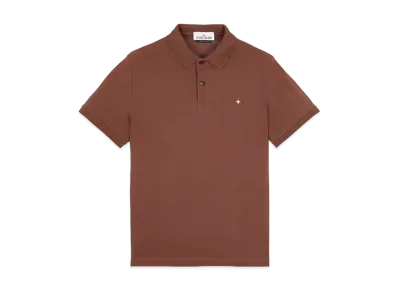 Stone Island 21717 STRETCH COTTON PIQUE_SLIM FIT "Mahogany Brown"