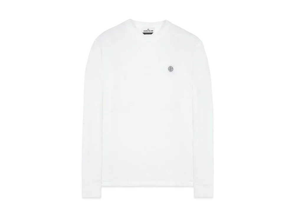 Stone Island 21842 COTTON JERSEY 20/1 'FISSATO' EFFECT_SLIM FIT "White"