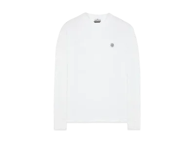 Stone Island 21842 COTTON JERSEY 20/1 'FISSATO' EFFECT_SLIM FIT "White"