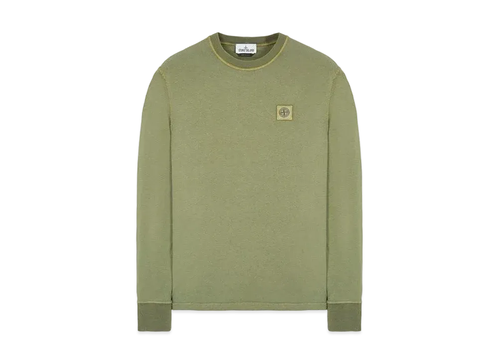 Stone Island 21842 COTTON JERSEY 20/1 'FISSATO' EFFECT_SLIM FIT "Sage Green"