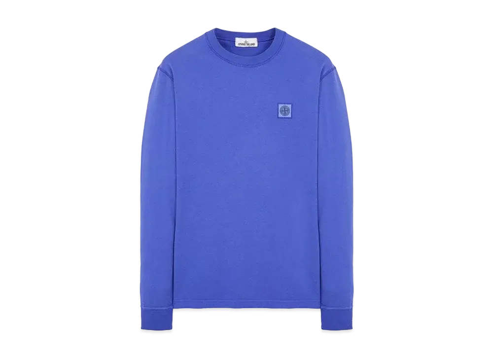Stone Island 21842 COTTON JERSEY 20/1 'FISSATO' EFFECT_SLIM FIT "Periwinkle"
