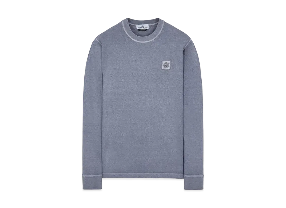 Stone Island 21842 COTTON JERSEY 20/1 'FISSATO' EFFECT_SLIM FIT "Mid Blue"