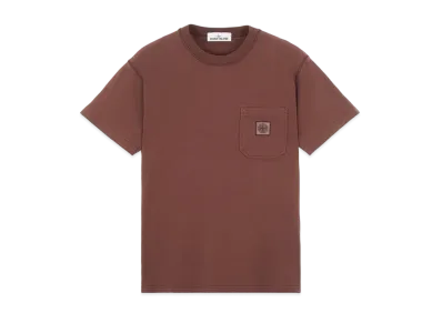 Stone Island 21942 COTTON JERSEY 'FISSATO' EFFECT_SLIM FIT "Mahogany Brown"