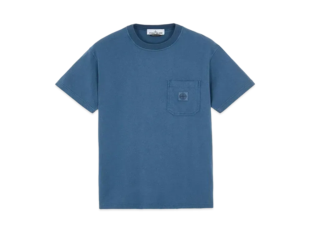Stone Island 21942 COTTON JERSEY 'FISSATO' EFFECT_SLIM FIT "Teal"