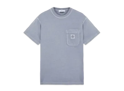 Stone Island 21942 COTTON JERSEY 'FISSATO' EFFECT_SLIM FIT "Pastel Blue"