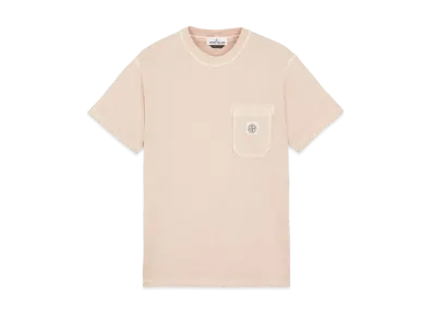 Stone Island 21942 COTTON JERSEY 'FISSATO' EFFECT_SLIM FIT "Pastel Pink"
