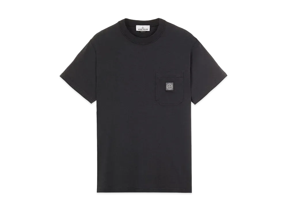 Stone Island 21942 COTTON JERSEY 'FISSATO' EFFECT_SLIM FIT "Black"