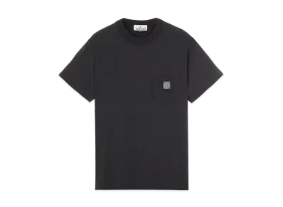 Stone Island 21942 COTTON JERSEY 'FISSATO' EFFECT_SLIM FIT "Black"