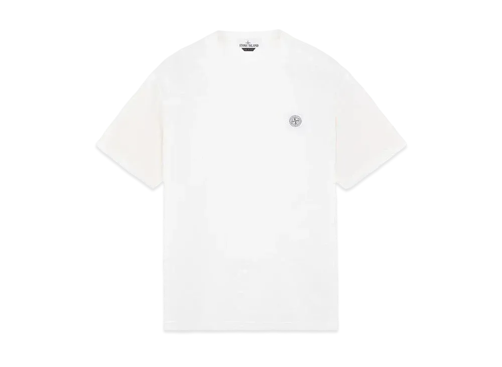 Stone Island 23742 20/1 COTTON JERSEY 'FISSATO' EFFECT_SLIM FIT "White"