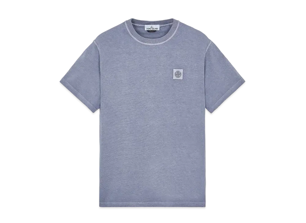 Stone Island 23742 20/1 COTTON JERSEY 'FISSATO' EFFECT_SLIM FIT "Pastel Blue"