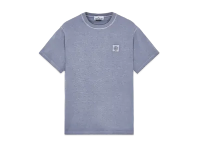 Stone Island 23742 20/1 COTTON JERSEY 'FISSATO' EFFECT_SLIM FIT "Pastel Blue"