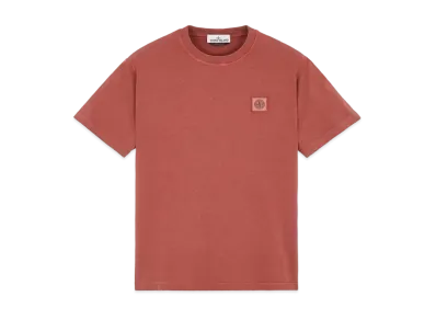 Stone Island 23742 20/1 COTTON JERSEY 'FISSATO' EFFECT_SLIM FIT "Brick Red"
