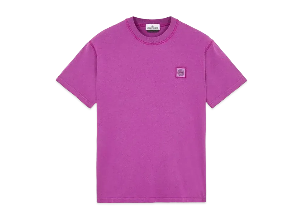 Stone Island 23742 20/1 COTTON JERSEY 'FISSATO' EFFECT_SLIM FIT "Magenta"