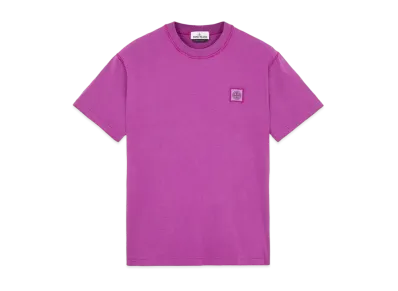 Stone Island 23742 20/1 COTTON JERSEY 'FISSATO' EFFECT_SLIM FIT "Magenta"