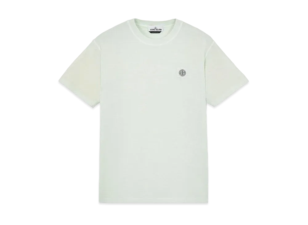 Stone Island 23742 20/1 COTTON JERSEY 'FISSATO' EFFECT_SLIM FIT "Light Green"