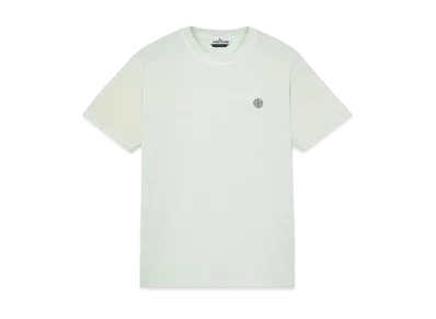Stone Island 23742 20/1 COTTON JERSEY 'FISSATO' EFFECT_SLIM FIT "Light Green"