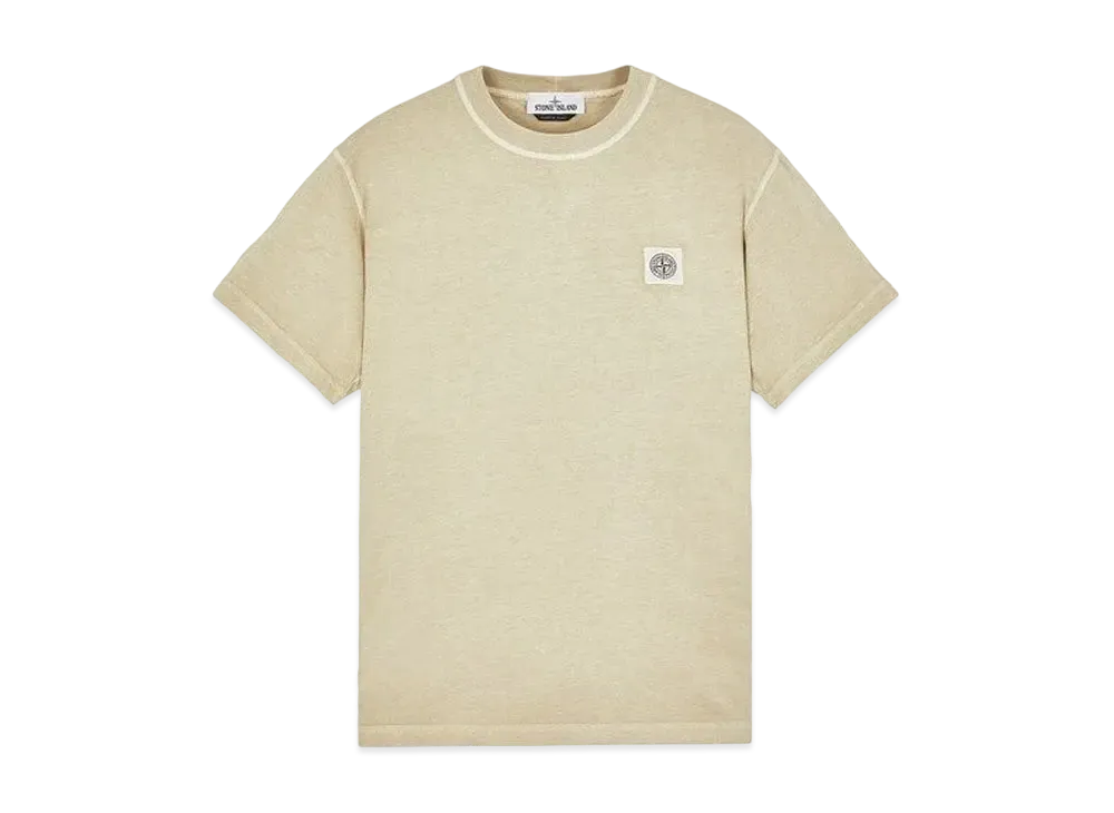 Stone Island 23742 20/1 COTTON JERSEY 'FISSATO' EFFECT_SLIM FIT "Ibory"