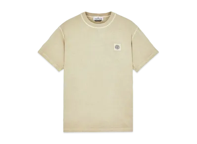 Stone Island 23742 20/1 COTTON JERSEY 'FISSATO' EFFECT_SLIM FIT "Ibory"
