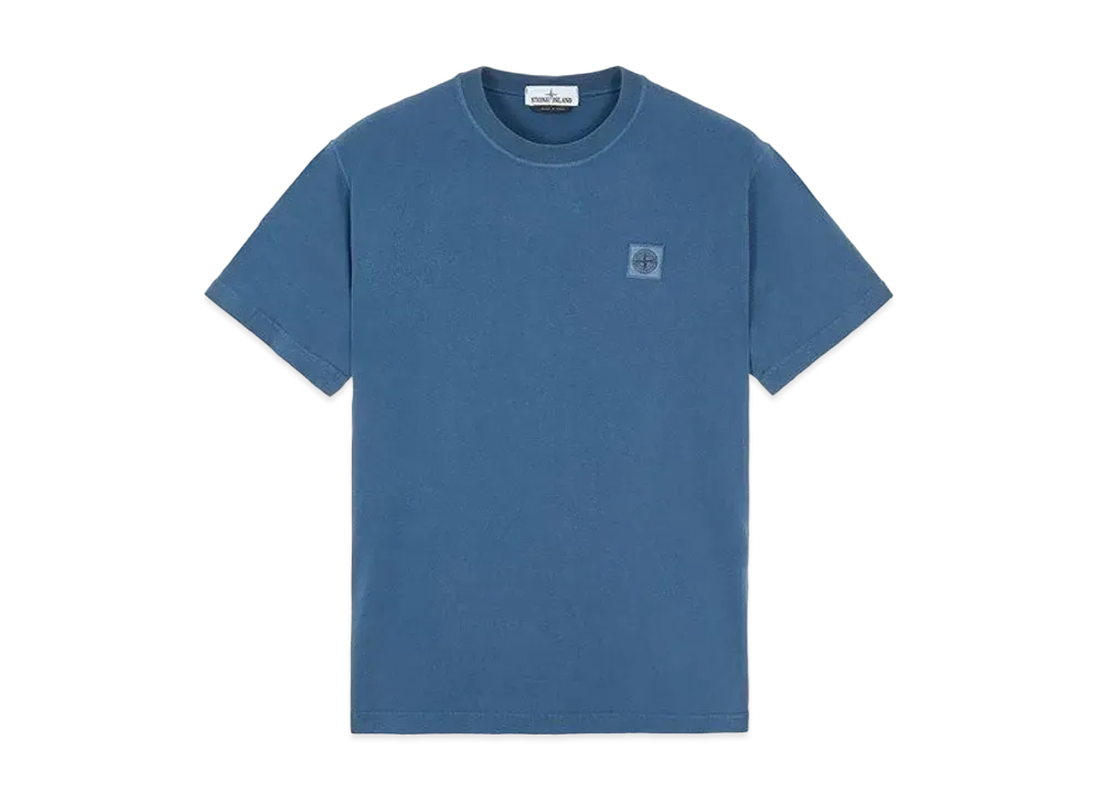 Stone Island 23742 20/1 COTTON JERSEY 'FISSATO' EFFECT_SLIM FIT "Teal"