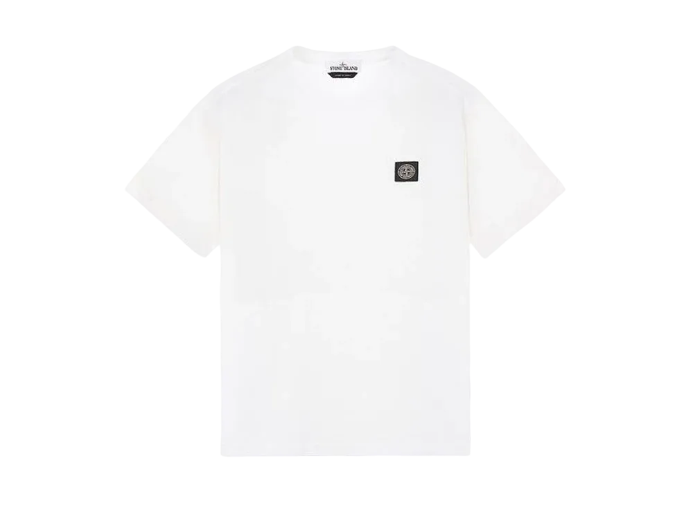 Stone Island 24113 60/2 COTTON JERSEY _SLIM FIT "White"