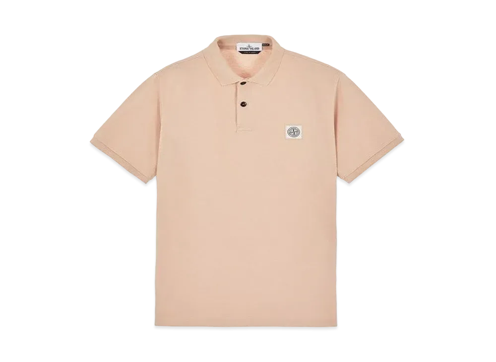 Stone Island 22R39 50/2 COTTON PIQUE_REGULAR FIT "Pastel Pink"