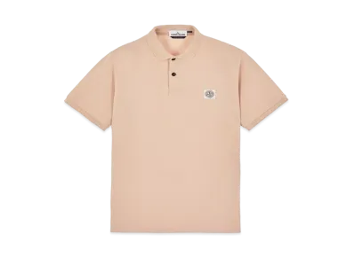 Stone Island 22R39 50/2 COTTON PIQUE_REGULAR FIT "Pastel Pink"