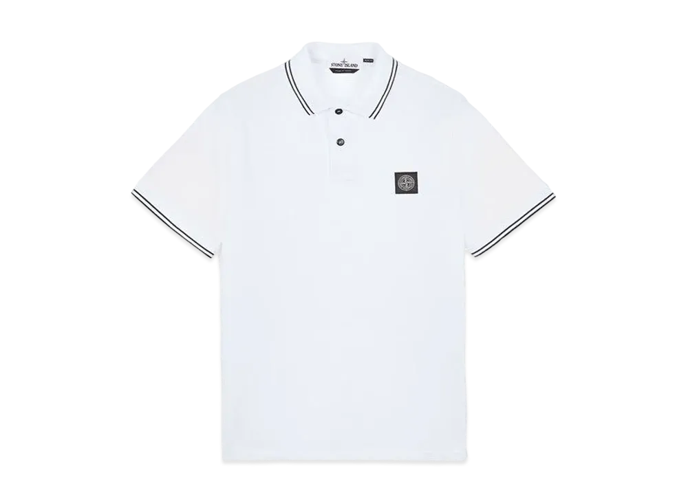 Stone Island 22S18 STRETCH COTTON PIQUE_SLIM FIT "White"
