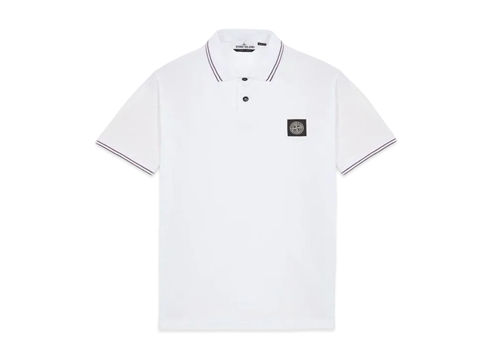 Stone Island 22S18 STRETCH COTTON PIQUE_SLIM FIT "White"