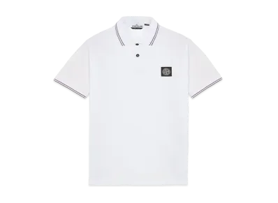 Stone Island 22S18 STRETCH COTTON PIQUE_SLIM FIT "White"