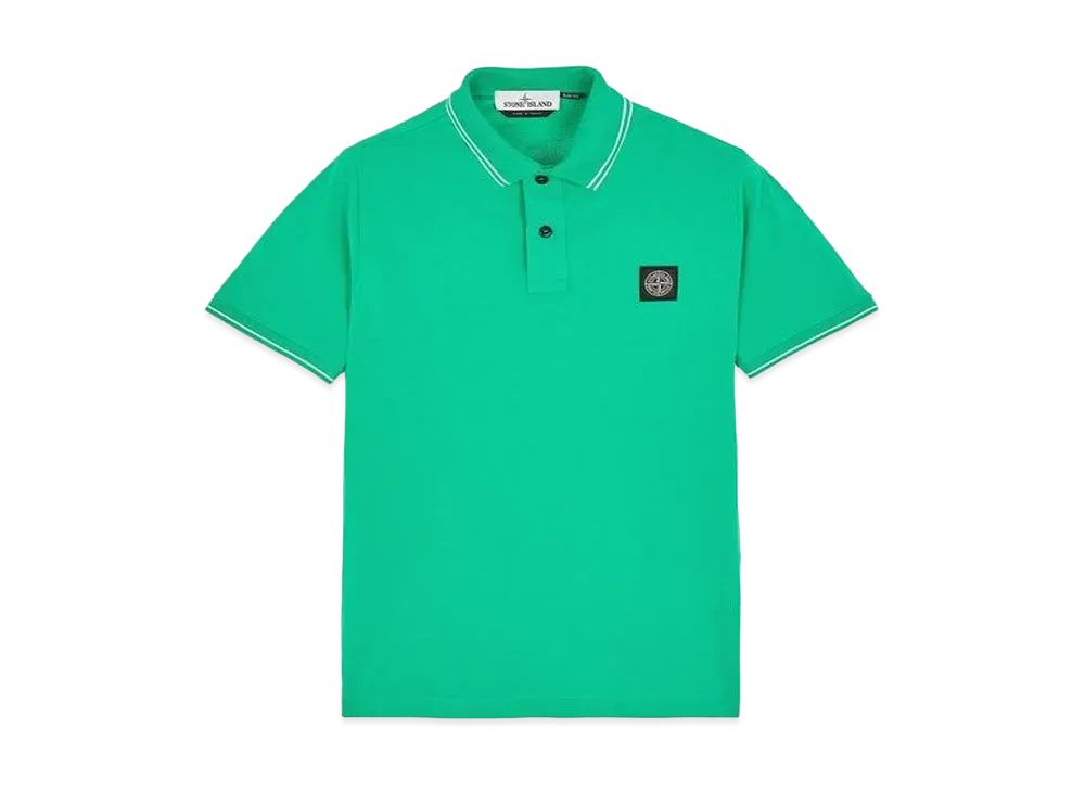 Stone Island 22S18 STRETCH COTTON PIQUE_SLIM FIT "Green"
