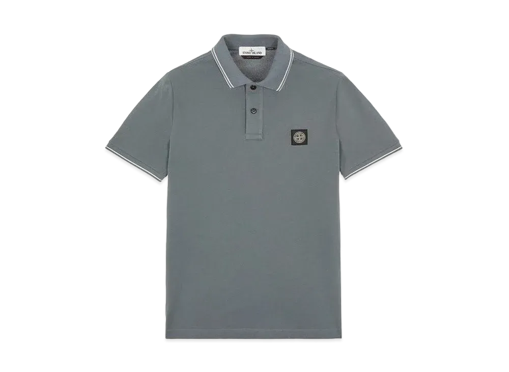 Stone Island 22S18 STRETCH COTTON PIQUE_SLIM FIT "Pastel Blue"