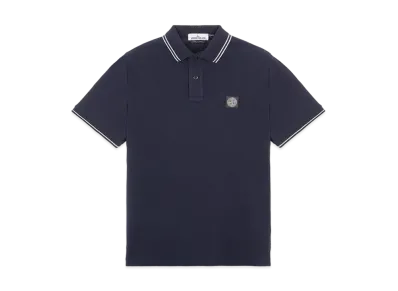 Stone Island 22S18 STRETCH COTTON PIQUE_SLIM FIT "Blue"