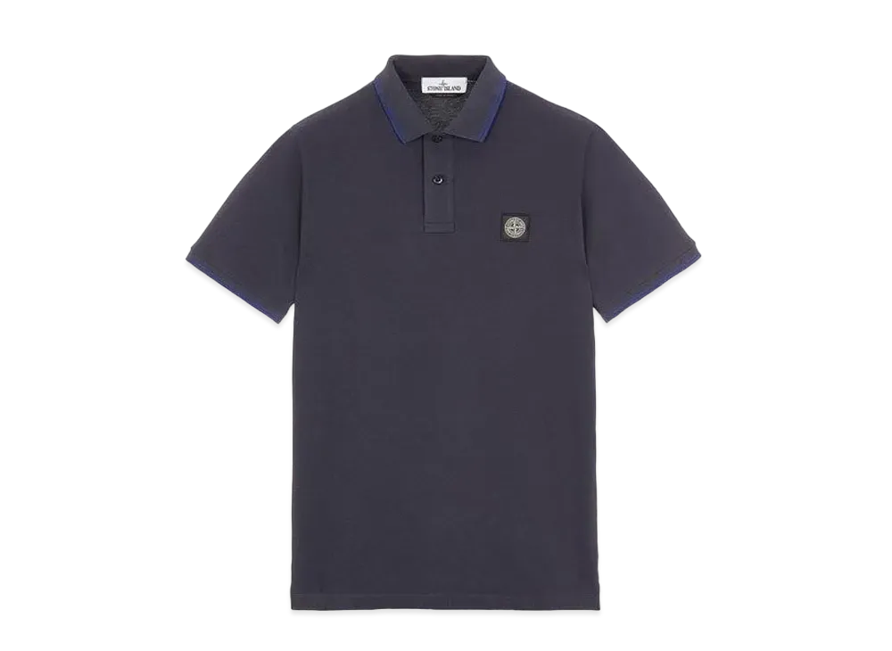 Stone Island 22S18 STRETCH COTTON PIQUE_SLIM FIT "Ink Blue"