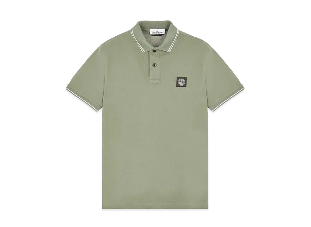 Stone Island 22S18 STRETCH COTTON PIQUE_SLIM FIT "Sage Green"