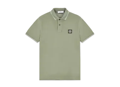 Stone Island 22S18 STRETCH COTTON PIQUE_SLIM FIT "Sage Green"