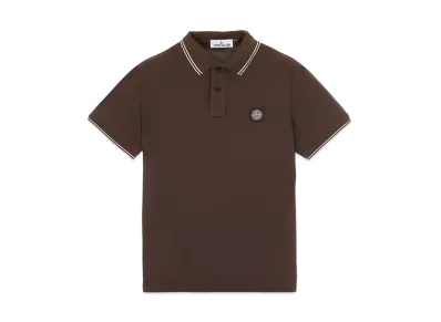 Stone Island 22S18 STRETCH COTTON PIQUE_SLIM FIT "Dark Brown"