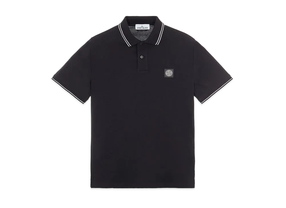 Stone Island 22S18 STRETCH COTTON PIQUE_SLIM FIT "Black"