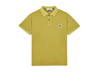 Stone Island 22S67 COTTON PIQUE PIGMENT DYED_SLIM FIT "Brick Red"