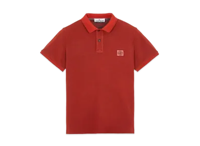Stone Island 22S67 COTTON PIQUE PIGMENT DYED_SLIM FIT "Magenta"