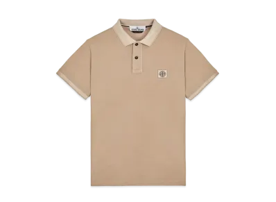 Stone Island 22S67 COTTON PIQUE PIGMENT DYED_SLIM FIT "Pastel Pink"