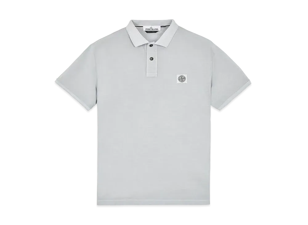 Stone Island 22S67 COTTON PIQUE PIGMENT DYED_SLIM FIT "Pearl Grey"