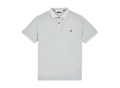 Stone Island 22S67 COTTON PIQUE PIGMENT DYED_SLIM FIT "Pearl Grey"