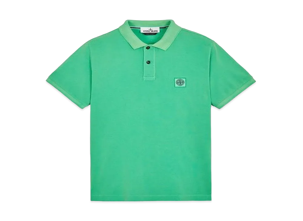 Stone Island 22S67 COTTON PIQUE PIGMENT DYED_SLIM FIT "Green"